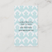 ダマスク織の王冠の名刺(ミント) 名刺 (裏面)