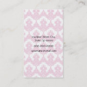 ダマスク織の王冠の名刺(モモ) 名刺 (裏面)