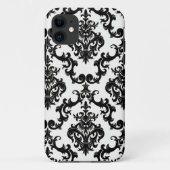 ダマスク織の白黒iPhone 5の箱 Case-Mate iPhoneケース (裏面)