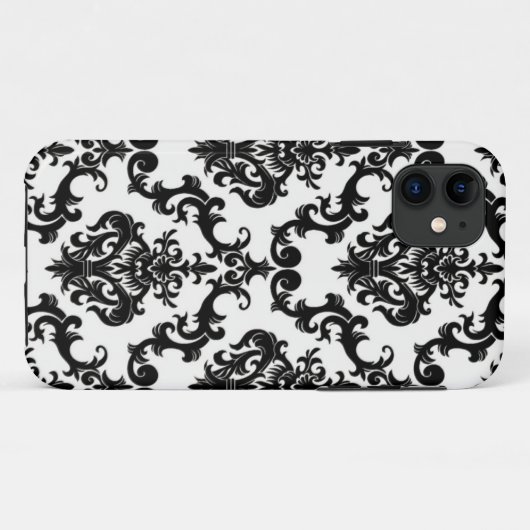 ダマスク織の白黒iPhone 5の箱 Case-Mate iPhoneケース (裏面(横))