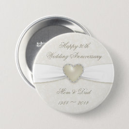ダマスク織の第30結婚記念日ボタン 缶バッジ
