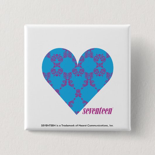 ダマスク織の紫色水3 缶バッジ (正面)