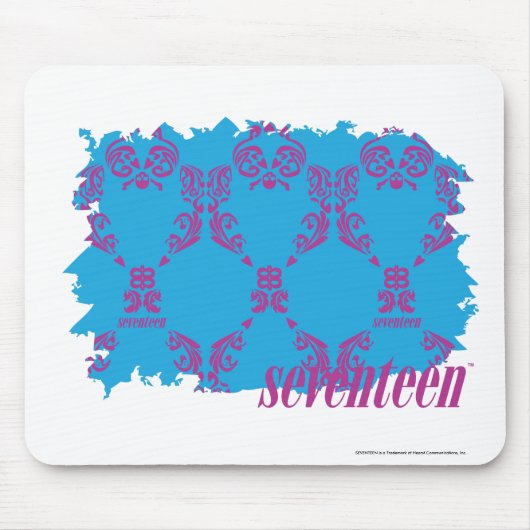 ダマスク織の紫色水4 マウスパッド (正面)