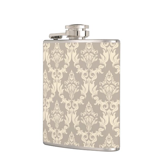 ダマスク織の背景 フラスク (左)