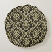 ダマスク織の背景 ラウンドクッション (裏面)