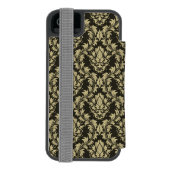 ダマスク織の背景 INCIPIO iPhoneウォレットケース (フォリオ裏面)