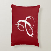 ダマスク織の背部が付いている赤い"C"のアクセントの枕 アクセントクッション (裏面(縦))