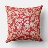 ダマスク織の花の背景パターン クッション (裏面)