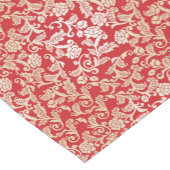 ダマスク織の花の背景パターン ショートテーブルランナー (コーナー)