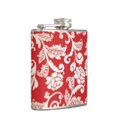 ダマスク織の花の背景パターン フラスク (右)