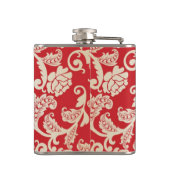 ダマスク織の花の背景パターン フラスク (裏面)