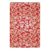 ダマスク織の花の背景パターン ミニクリップボード (裏面)