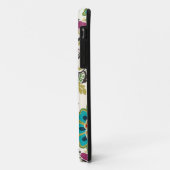 ダマスク織の花柄パターンプラムターコイズ Case-Mate iPhoneケース (裏面/左)