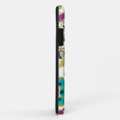 ダマスク織の花柄パターンプラムターコイズ Case-Mate iPhoneケース (裏面/右)