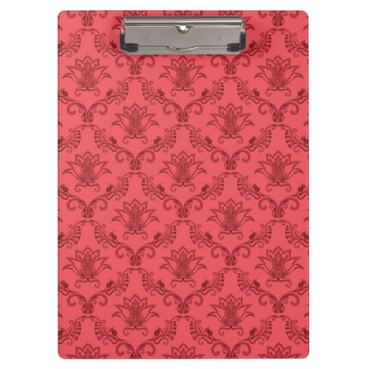 ダマスク織の花柄パターン クリップボード (正面)