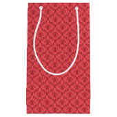 ダマスク織の花柄パターン スモールペーパーバッグ (正面)