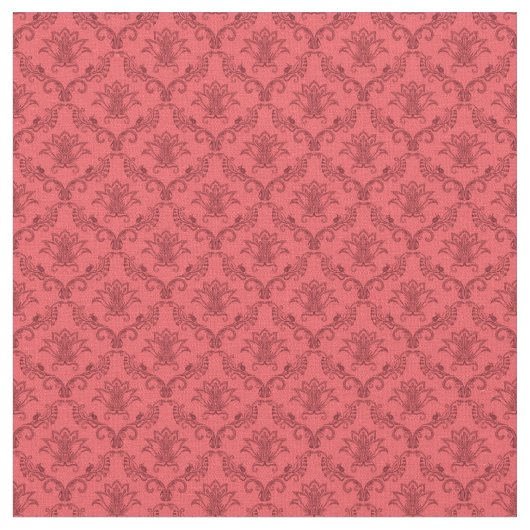 ダマスク織の花柄パターン ファブリック (クローズアップ)