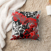 ダマスク織の花、蝶及びモノグラムの枕 クッション (ブランケット)