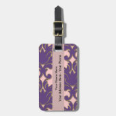 ダマスク織の芸術の手荷物ラベル ラゲッジタグ (正面縦)