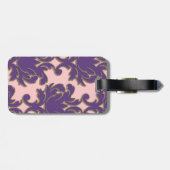 ダマスク織の芸術の手荷物ラベル ラゲッジタグ (裏面横)