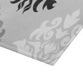 ダマスク織の華美なモンタージュの白黒I カッティングボード (角)