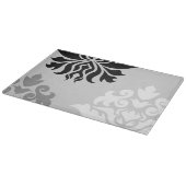 ダマスク織の華美なモンタージュの白黒I カッティングボード (角)