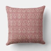 ダマスク織の赤パターン クッション (裏面)