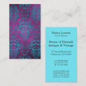 ダマスク織の野生の花、ELECTRA 名刺 (正面/裏面)