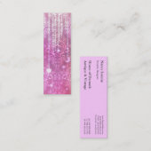 ダマスク織の野生の花、VALESKAピンクの夫人 スキニー名刺 (正面/裏面)