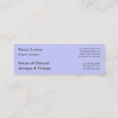 ダマスク織の野生の花、VALESKA紫色の夫人 スキニー名刺 (裏面)