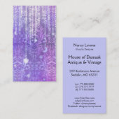 ダマスク織の野生の花、VALESKA紫色の夫人 名刺 (正面/裏面)