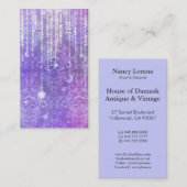 ダマスク織の野生の花、VALESKA紫色の夫人 名刺 (正面/裏面)