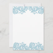 ダマスク織の《キリスト教》洗礼式や命名式の洗礼の招待状 招待状 (裏面)