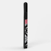 ダマスク織のiPhoneの場合が付いているピンクの弓 Case-Mate iPhoneケース (裏面/右)