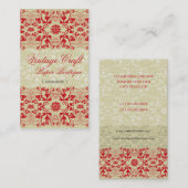 ダマスク織はカスタムな名刺レースのスパイスの渦巻きます 名刺 (正面/裏面)