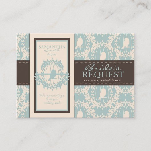 ダマスク織は名刺さえずります 名刺 (正面)