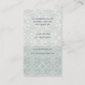 ダマスク織は夢のカスタムな名刺レースの渦巻きます 名刺 (裏面)