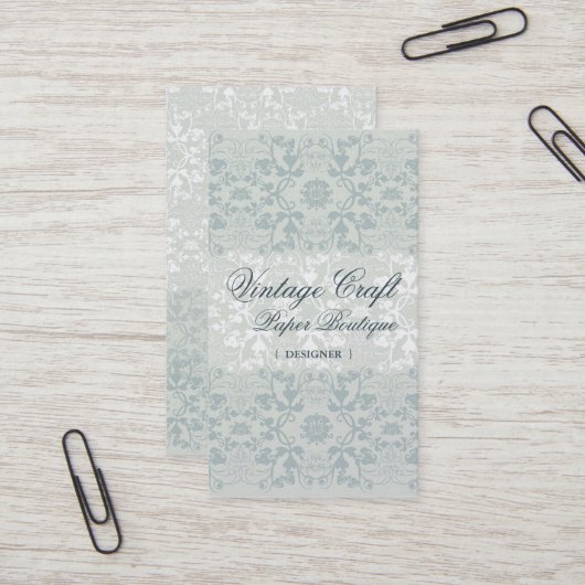 ダマスク織は夢のカスタムな名刺レースの渦巻きます 名刺 (正面/裏面インサイチュ)