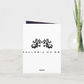 ダマスク織は私写真の挿入物の~カード結婚式感謝していしています サンキューカード (裏面)