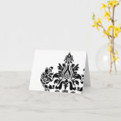 ダマスク織カード カード (黄色い花)