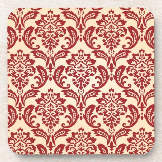 ダマスク織パターン壁紙 コースター (正面)