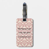 ダマスク織パターン壁紙 ラゲッジタグ (裏面縦)