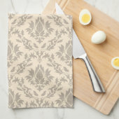 ダマスク織パターン3 キッチンタオル (四つ折り)
