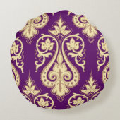 ダマスク織パターン4 ラウンドクッション (裏面)