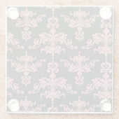 ダマスク織パターン5 ガラスコースター (裏面)