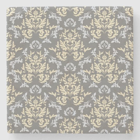 ダマスク織パターン ストーンコースター (正面)