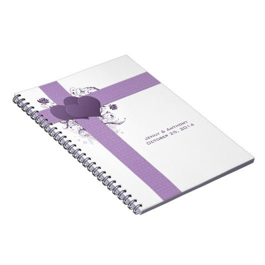 ダマスク織来客名簿のデキセドリン錠は結婚式の渦巻きます ノートブック (右側)