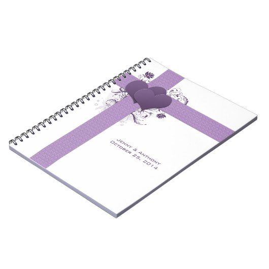 ダマスク織来客名簿のデキセドリン錠は結婚式の渦巻きます ノートブック (左側)