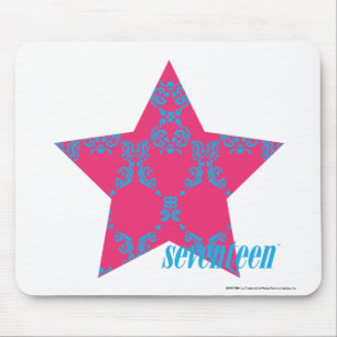 ダマスク織水マゼンタの2 マウスパッド