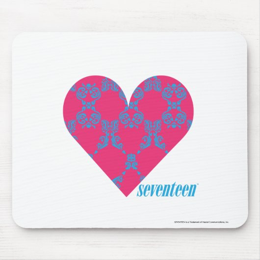 ダマスク織水マゼンタの4 マウスパッド (正面)